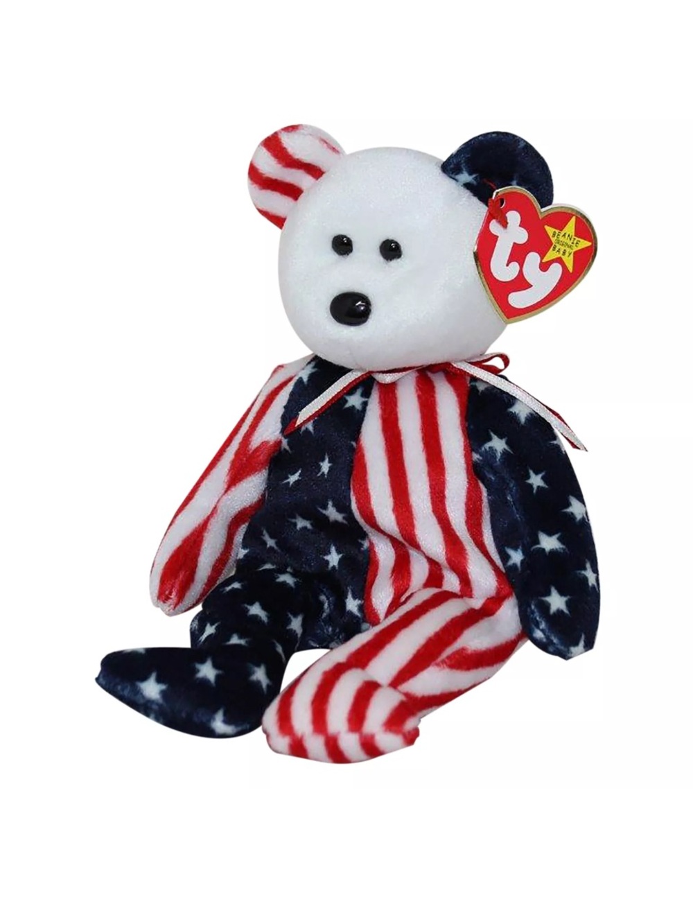 Ty Beanie Babies American Stars Stripes Spangle Bear